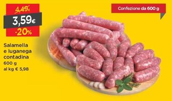 DPiù Salamella E Luganega Contadina 600g offerta