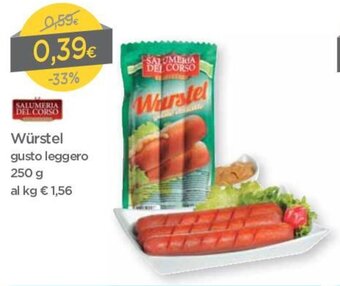 DPiù Würstel Gusto Leggero 250g offerta