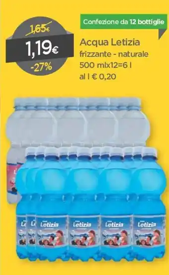 DPiù Acqua Letizia 500ml x 12 = 6 l offerta