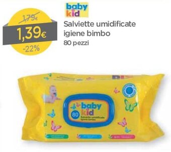 DPiù Baby Kid Salviette Umidificate Igiene Bimbo 80 pezzi offerta