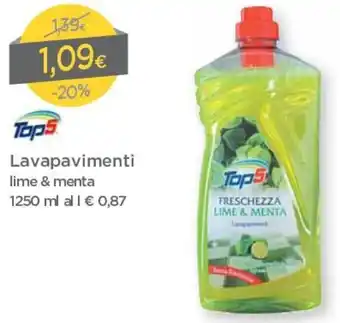 Top 5 Lavapavimenti Lime & Menta 1250ml