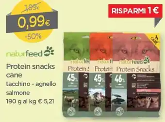 DPiù Naturfeed Protein Snacks Cane 190g offerta