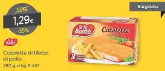 DPiù Si Fa Bontà Cotolette Di Filetto Di Polo 280g offerta