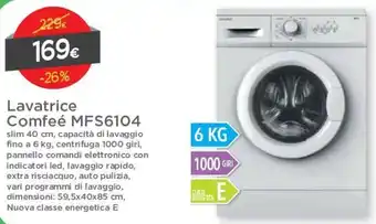 DPiù Lavatrice Comfeé MFS6104 offerta