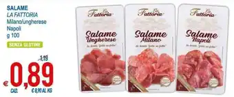 MD Discount Salame La Fattoria Milano/ungherese Napoli g 100 offerta