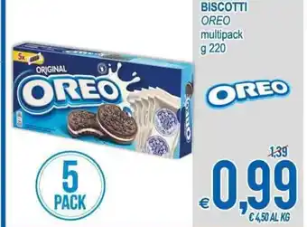 MD Discount Oreo Biscotti multipack 220g offerta