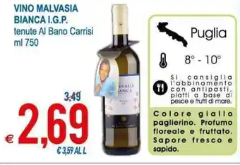 MD Discount Vino Malvasia Binaca I.G.P 750ml offerta