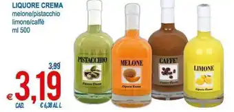 MD Discount Liquore Crema melone/pistacchio limone/caffé 500ml offerta