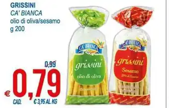 Grissini Ca'Bianca olio di oliva/sesamo 200g