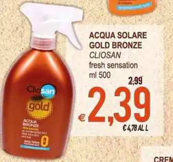 MD Discount Cliosan Acqua Solare Gold Bronze 500ml offerta