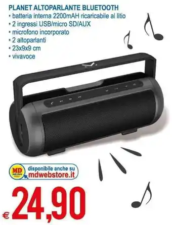 MD Discount Planet Altoparlante Bluetooth offerta