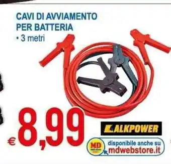 MD Discount Cavi Di Avviamento Per Batteria offerta