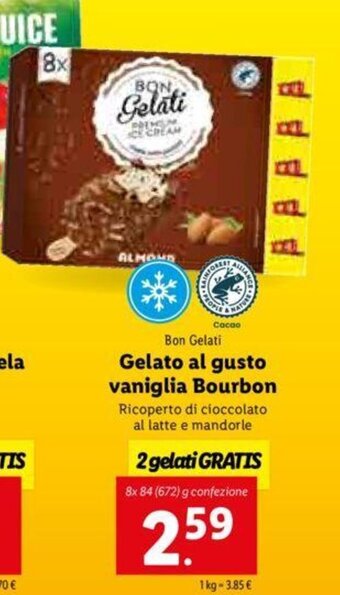 Lidl Gelato al gusto vaniglia Bourbon offerta