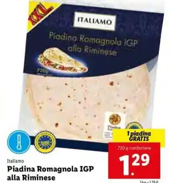 Lidl Italiano Piadina Romagnola IGP alla Riminese offerta