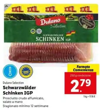 Lidl Dulano Selection Schwarzwálder Schinken IGP offerta