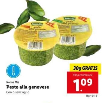 Lidl Nonna Mia Pesto alla genovese 170g offerta