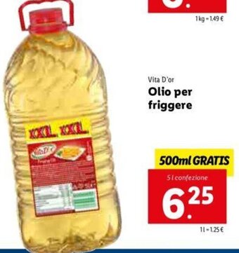 Lidl Vita D'or Olio per friggere offerta