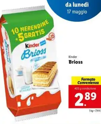 Lidl Brioss Kinder offerta