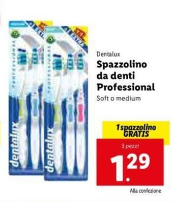 Lidl Dentalux Spazzolino de denti Professional offerta