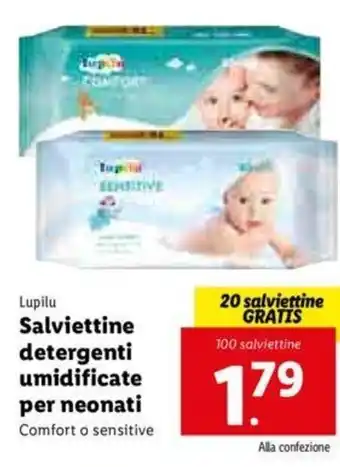 Lidl Lupilu Salviettine detergente umidificate per neonati offerta