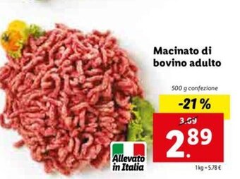 Lidl Macinato di bovino adulto offerta