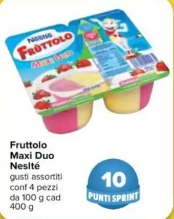 Carrefour Fruttolo Maxi Duo Neslte 400g offerta