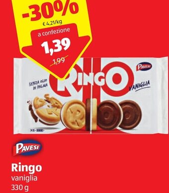 ALDI Pavesi Ringo vaniglia 330 g offerta