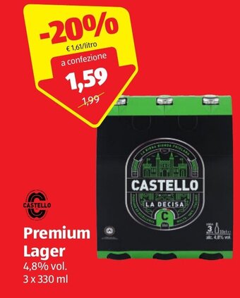 Castello Premium Lager 3 x 330 ml