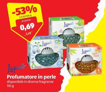 ALDI Liquair Profumatore in Perle 110 g offerta