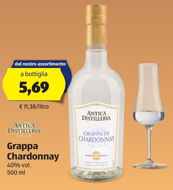ALDI Antica Distilleria Grappa Chardonnay 500 ml offerta