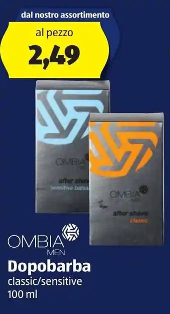 ALDI Ombia Men Dopobarba classic/sensitive 100 ml offerta