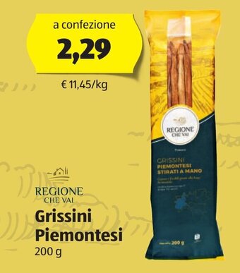 ALDI Regione Che Vai Grissini Piemontesi 200 g offerta