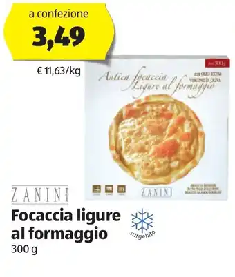 ALDI Zanini Focaccia ligure al formaggio 300 g offerta