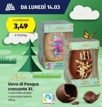 Monarc Uovo di Pasqua croccante XL 200 g