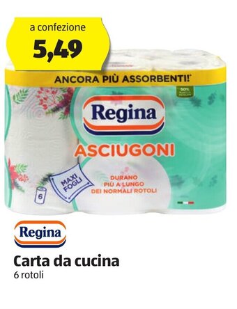 ALDI Regina Carta da cucina 6 rotoli offerta