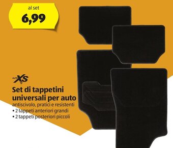 ALDI Auto XS Set di tappetini universali per auto offerta