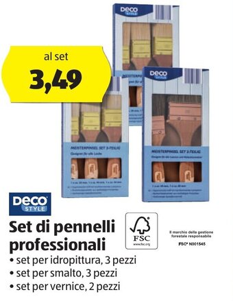 ALDI Deco Style Set di pennelli professionali offerta