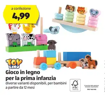 ALDI Toy Lino Gioco in legno per la prima infanzia offerta