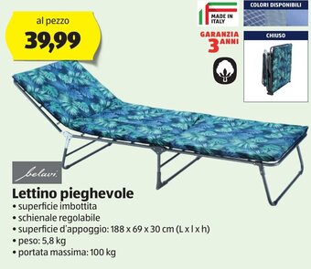ALDI Belavi Lettino pieghevole offerta