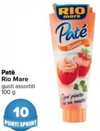 Carrefour Patè Rio Mare 100 g offerta