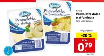 Lidl Merivio Provoletta dolce o affumicata 140g offerta