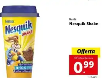 Lidl Nestlé Nesquick Shake 180ml offerta