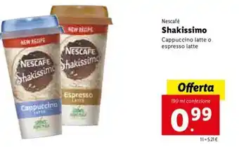 Lidl Nescafé Shakissimo 190ml offerta