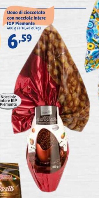 In'S Mercato Uovo di cioccolato con nocciole intere IGP Piemonte 400g offerta