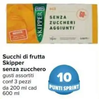 Carrefour Succhi Di Frutta Skipper Senza Zucchero 600ml offerta