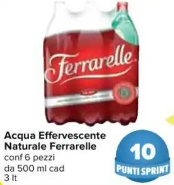 Carrefour Acqua Effervescente Naturale Ferrarelle 3lt offerta