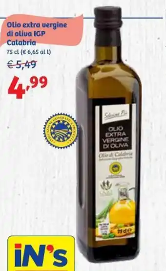 In'S Mercato Olio extra vergine di oliva IGP Calabria 75cl offerta