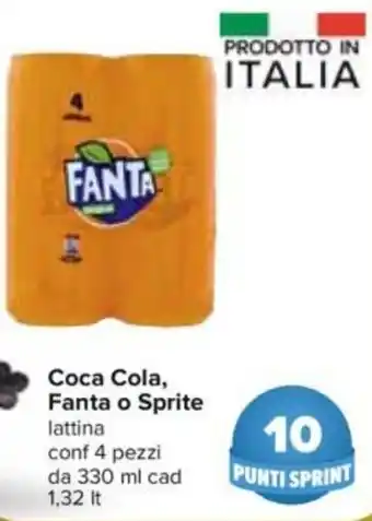 Carrefour Coca Cola Fanta O Sprite 1,32lt offerta