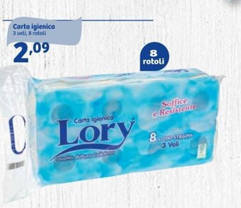 In'S Mercato Lory Carta igienica 8 rotoli offerta