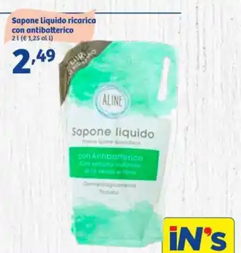In'S Mercato Sapone liquido ricarica con antibatterico 2l offerta